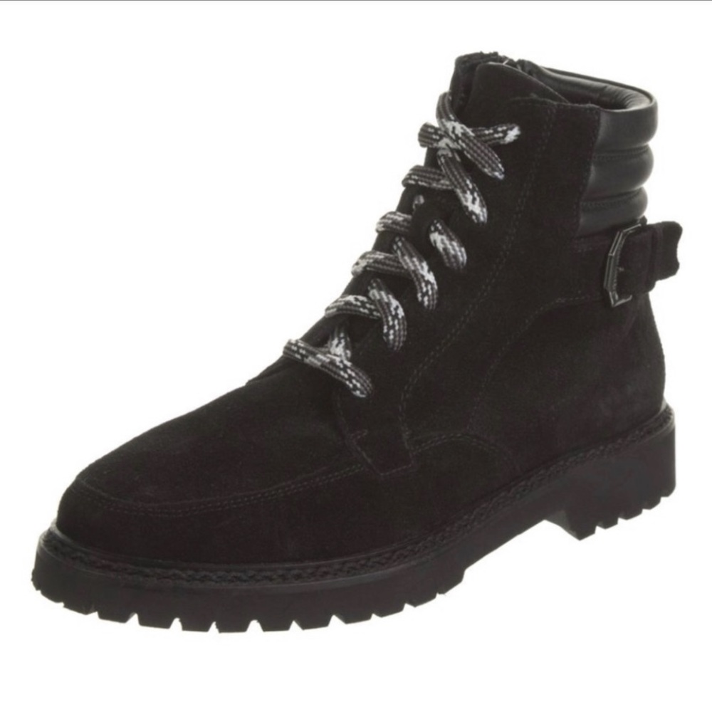 Aquatalia suede combat boots NWOB
